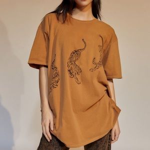 Urban Outfitters x Project Social T Tiger Overdyed Shirt VGUC